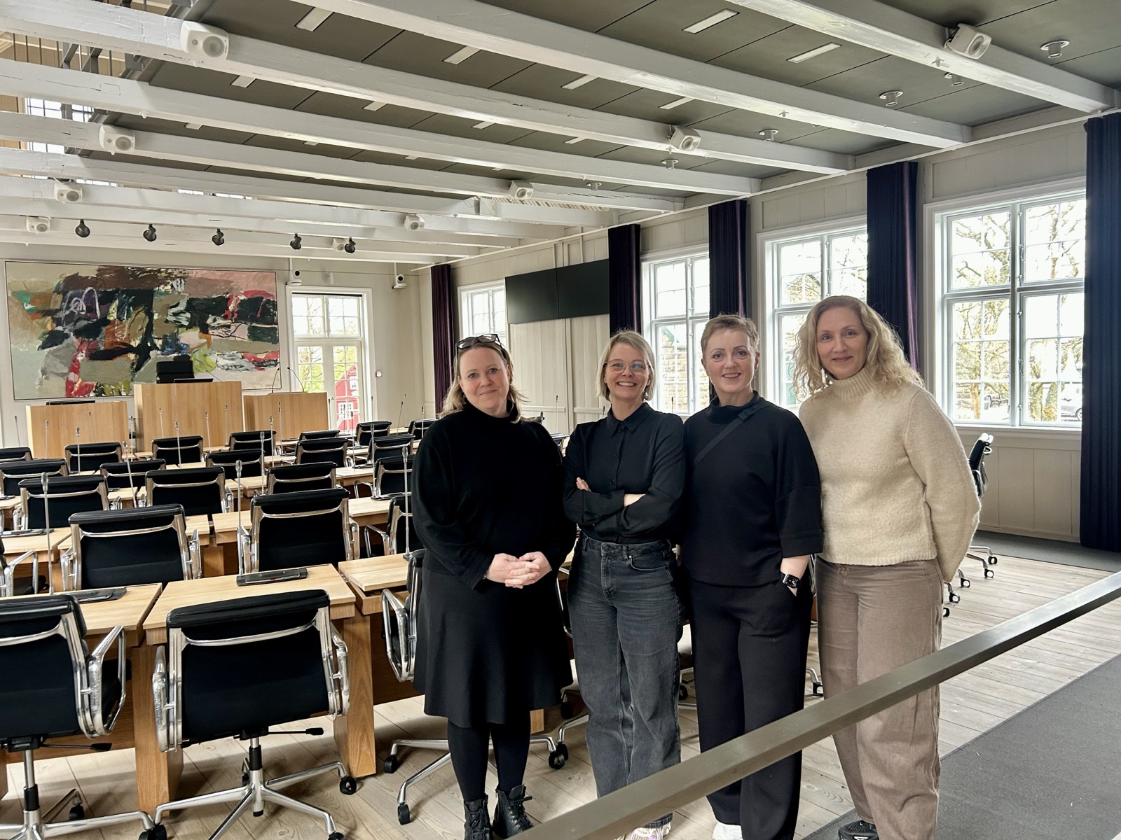 Bjørt Lind, nýkjörin á þing hitti Siggu Birnu, Heidi og Maríu frá Trans vinum