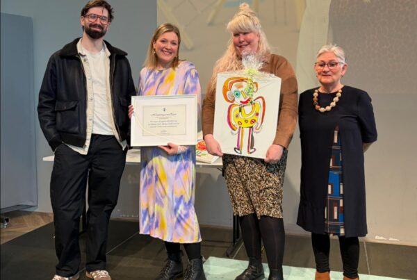 Vigfús Karl, Eva Halldóra, Hrefna Þórarins og fulltrúi Borgarleikhússins