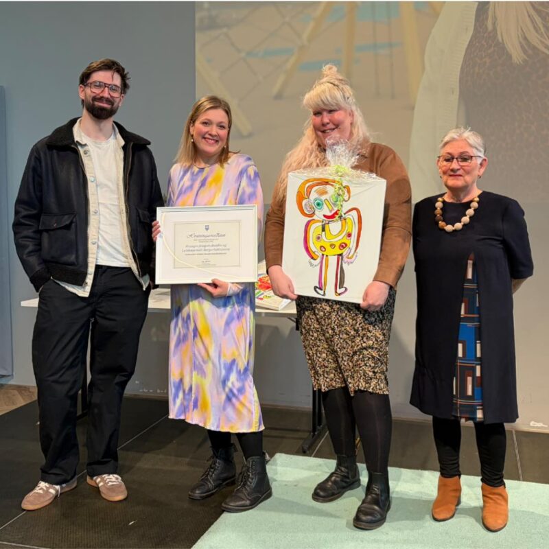 Vigfús Karl, Eva Halldóra, Hrefna Þórarins og fulltrúi Borgarleikhússins